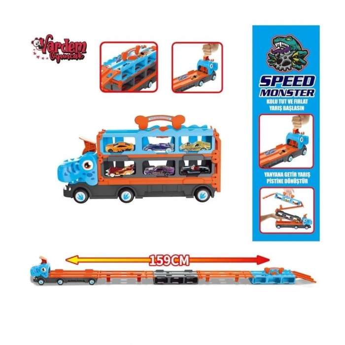 BFS   GD001 Parkurlu Araba Fırlatan Dinazor -Vardem Oyuncak