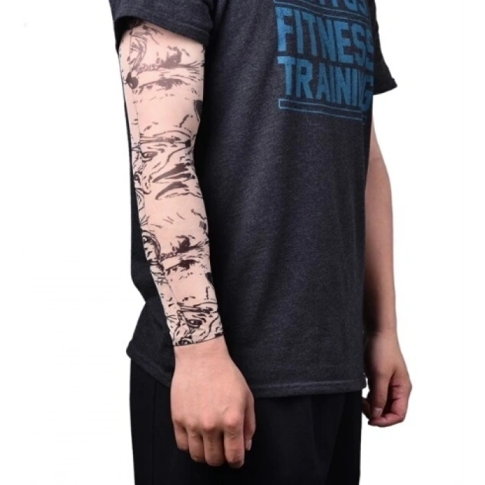 BFS Giyilebilir Kol Dövmesi Çorap Dövme 3d Baskılı Kol Bacak Dövme 2 Adet Model 25