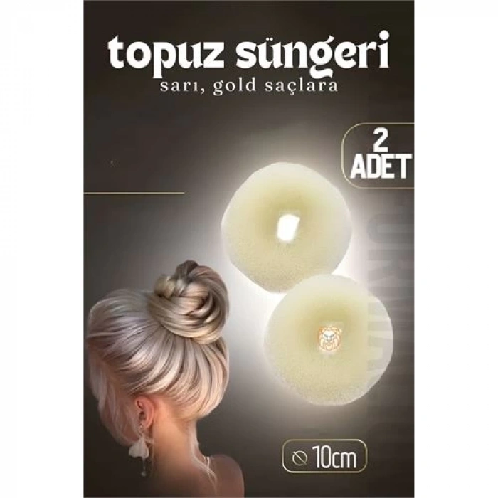 BFS Gold Saç Topuz Süngeri 2 ADET 10 CM Çap 4 cm Kalınlık