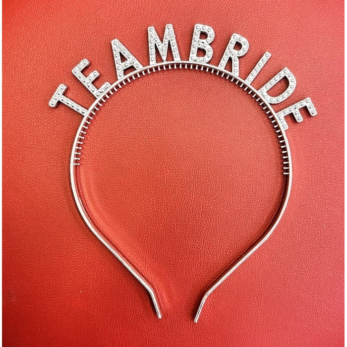 BFS   Gümüş Renk Team Bride Taç Plastik – Gelin ve Nedime Tacı