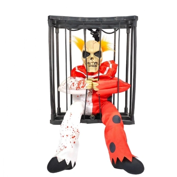 BFS  Hareketli Sesli Sensörlü Mahkum Joker İskelet Dekorasyon 22x27 cm