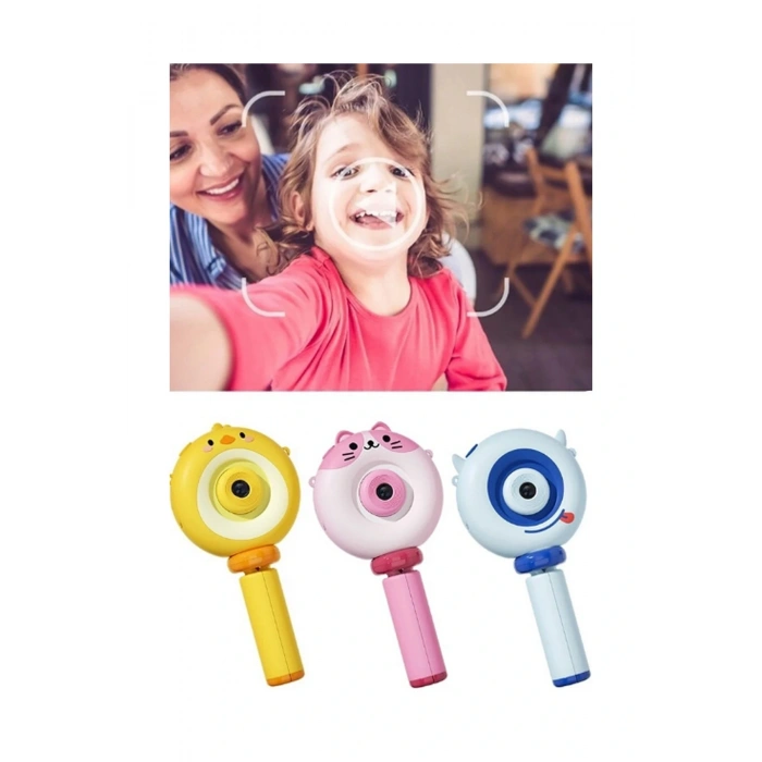 BFS Hd Kamera Karikatür Tripodlu Çocuk Dijital Kamera Fotoğraf Makinası 1080p Video Kaydedici 2.0 İnç