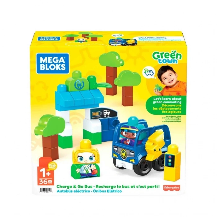 BFS  HDX90 MEGA BLOKS® Doğa Dostu Otobüs Seti 36 parça +1 yaş