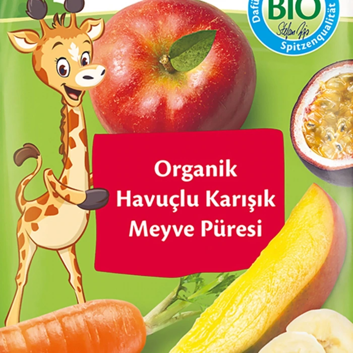 BFS  Hipp Organik Havuçlu Karışık Meyve Püresi 100 Gr