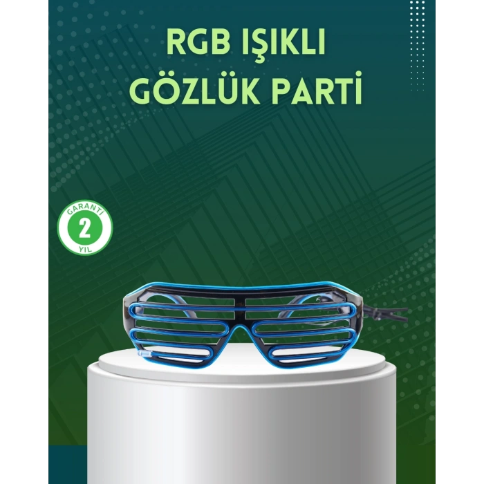 BFS Işıklı LED Gözlük Parti Konser ve Etkinlik Aksesuarı