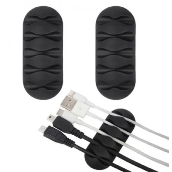 BFS  Kablo Tutucu 5 Kanallı 3lü Siyah