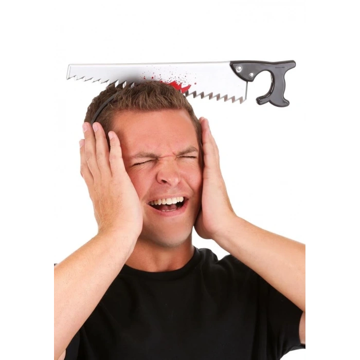 BFS   Kafaya Saplanmış Halloween Kanlı Testere Şaka Tacı