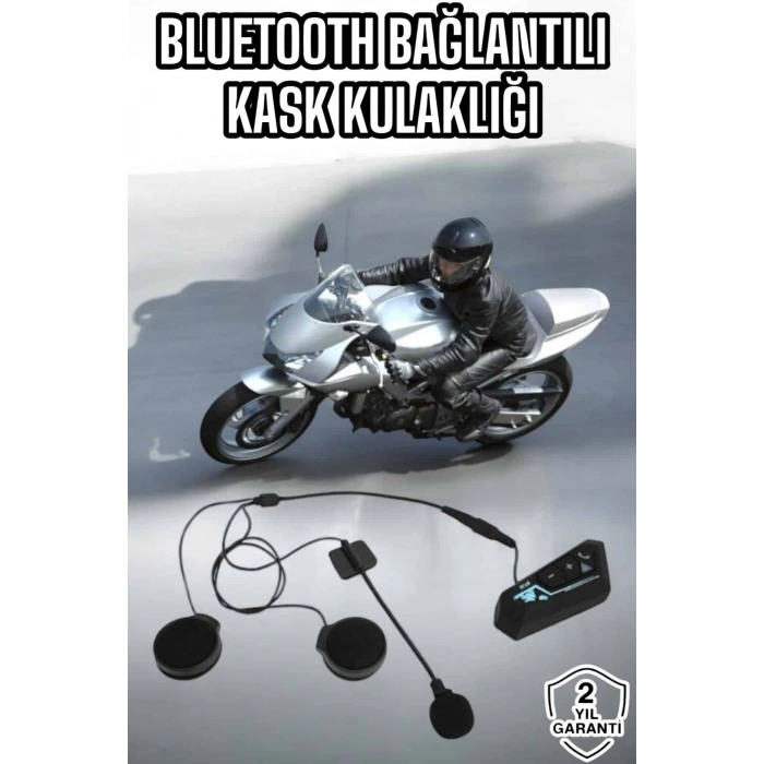 BFS Kask Kulaklığı Motosiklet Intercom Interkom Dinleme Konuşma Özellikli Su Geçirmez