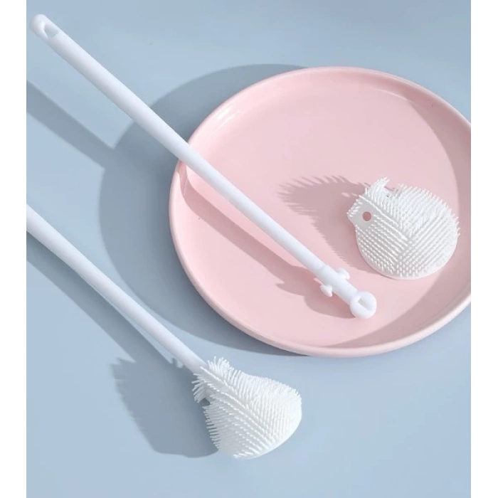 BFS  Kavanoz ve Biberon Yıkama Fırçası Silikon Beyaz