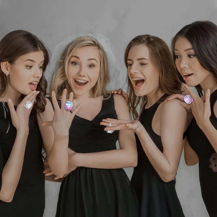 BFS   Kristal LED Parti Yüzük Seti (6&#39;lı)