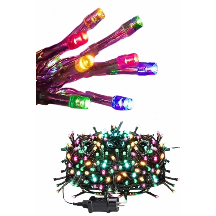 BFS Ledli Fişli Led Dekor Lambası 5M RGB Yılbaşı Ağacı Işığı