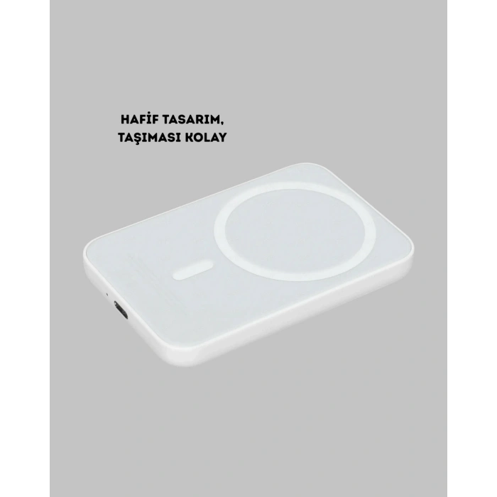 BFS MagSafe Uyumlu Kablosuz Powerbank – Güçlü Mıknatıs, Hızlı Şarj, Kompakt Tasarım