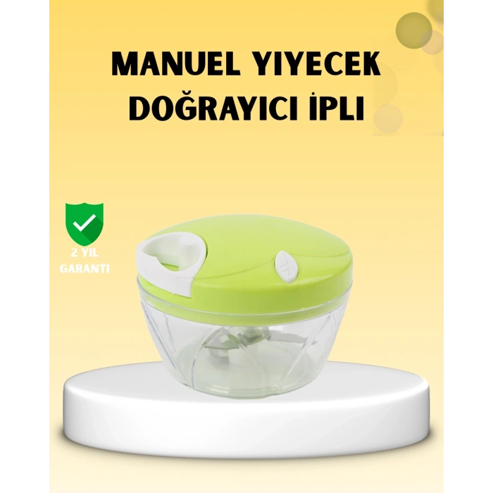 BFS Manuel Yiyecek Doğrayıcı İpli Hızlı Pratik Sebze Kıyıcı