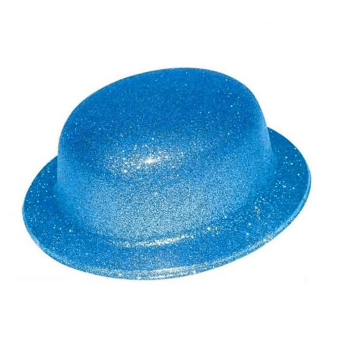 BFS     Mavi Renk Simli Melon Yuvarlak Parti Şapkası 24x26 cm