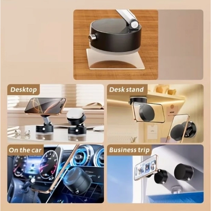 BFS Mıknatıslı Katlanabilir Telefon Tutucu - Torpido ve Cam Uyumlu