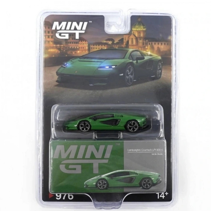 BFS Mini GT 1/64 Lamborghini Countach LPI 800-4 Verde Medio - Blister Paket