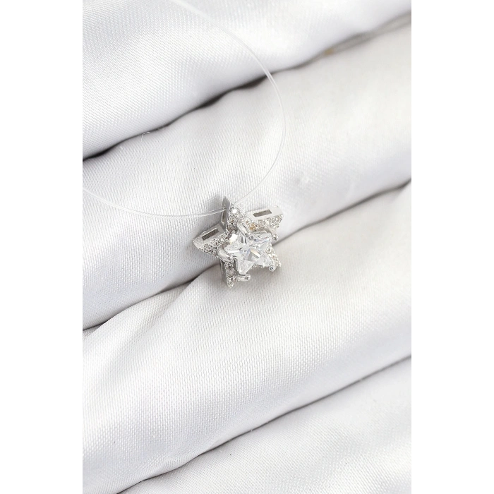 BFS Misineli Yıldız Model Gümüş Renk Hayalet Kolye