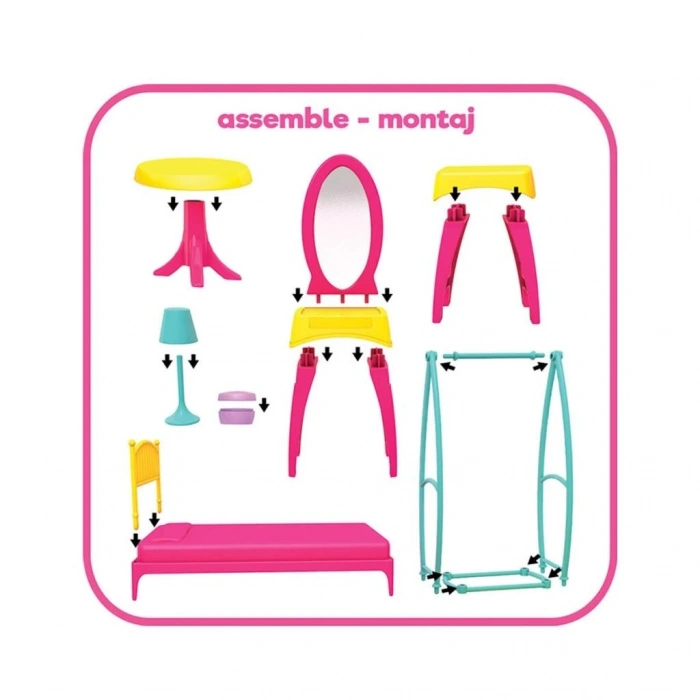 BFS Nessiworld 03669 Lindanın Yatak Odası Oyun Seti -Dede