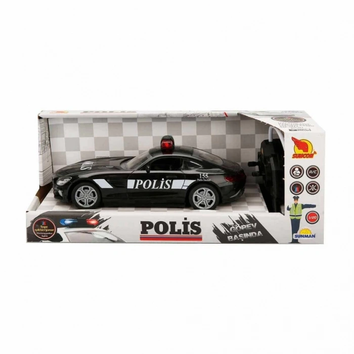 BFS Nessiworld 20357 Uzaktan Kumandalı Suncon Işıklı Polis Arabası 21 cm