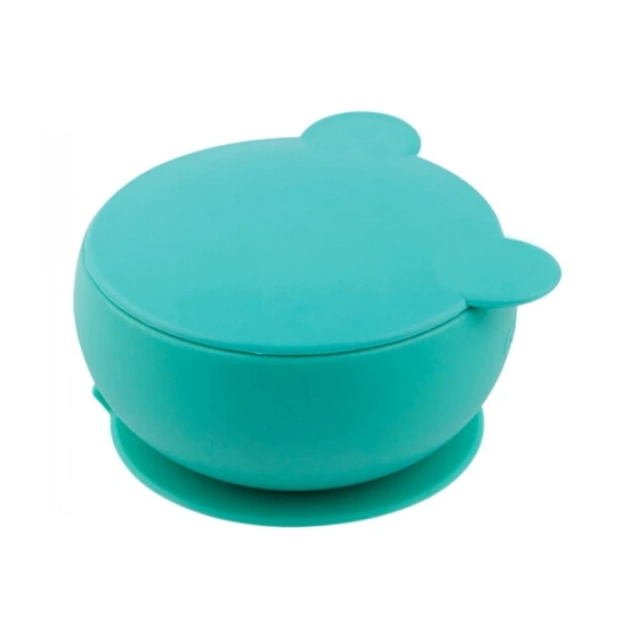 BFS  OiOi Blw I Silikon Beslenme Seti 3Lü (Kaseli) Aqua Green