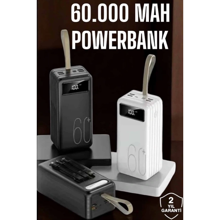 BFS Powerbank 60.000 MAH Dijital Göstergeli 4 Portlu Taşınabilir