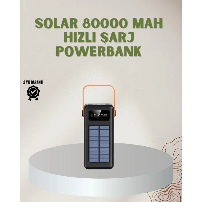 BFS Powerbank Solar Fenerli Çoklu Kablolu Taşınabilir Şarj Aleti