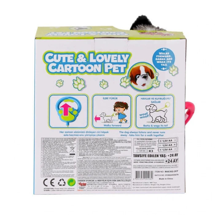 BFS   PR66302-26T Yürüyen Tasmalı Peluş Yürüyen Husky