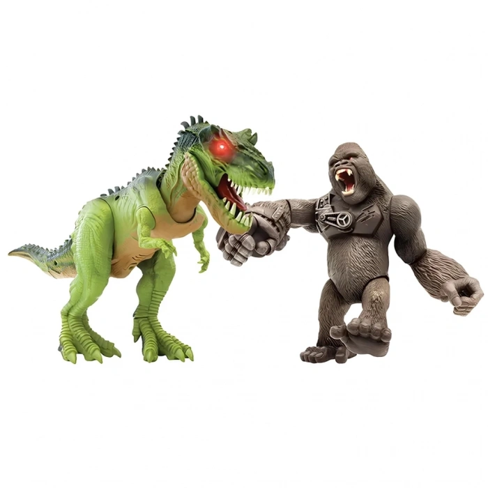 BFS   Primal Clash Gorilla vs T-rex Sesli Işıklı Oyun Seti