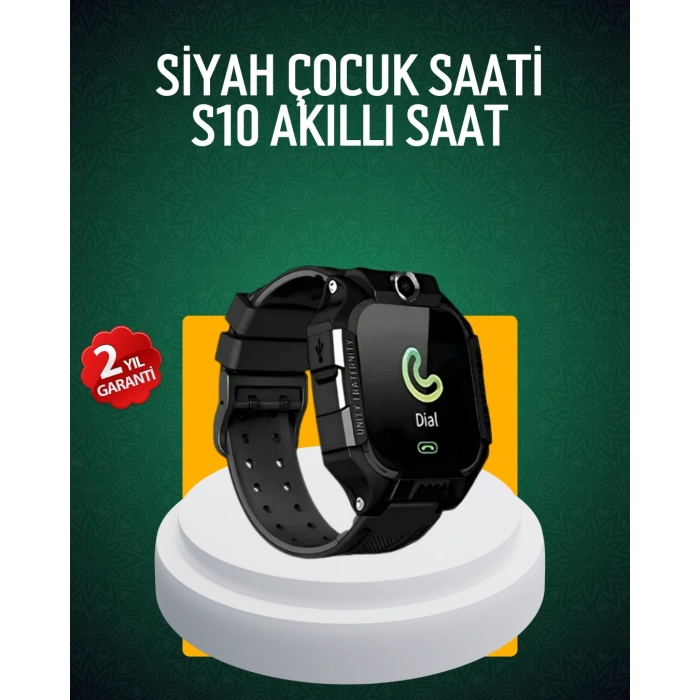 BFS S10 Siyah Çocuk Takip Saati Güvenli Alan Uyarısı ve Sesli Mesaj