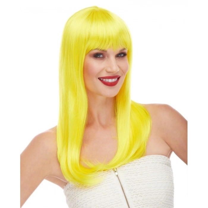 BFS  Sarı Renk Uzun Düz Parti Peruğu