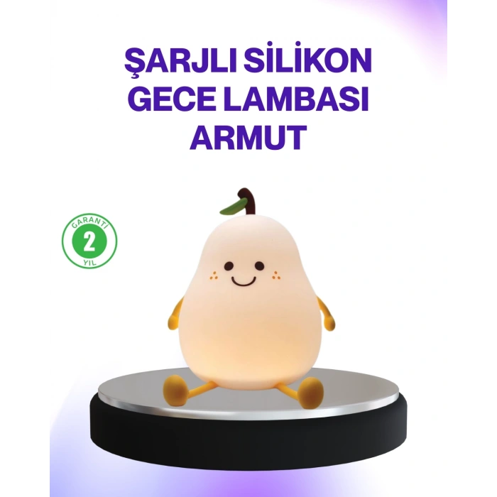 BFS Şarjlı Armut Masa Lambası Renk Değiştiren LED Gece Işığı