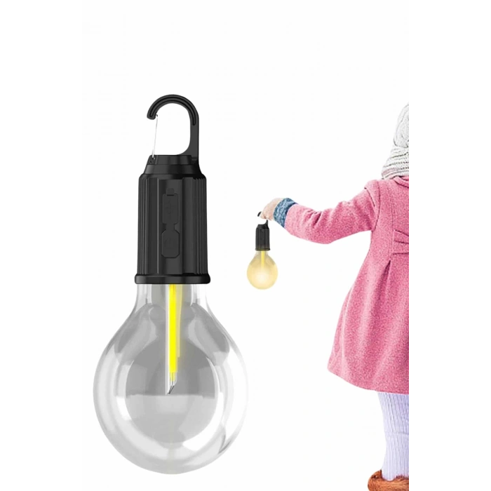 BFS Şarjlı Aydınlatma Ampul Tasarımlı Ambians Işık Askılı Kamp Lambası