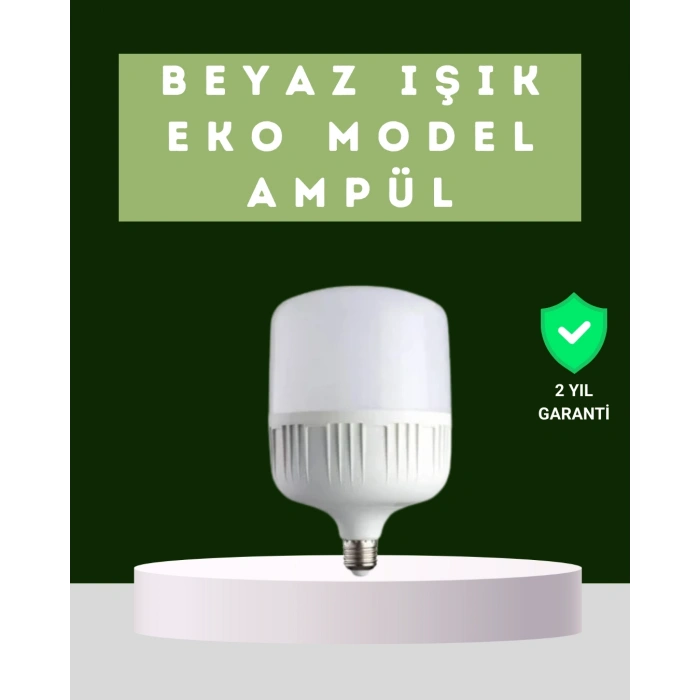 BFS Şarjlı LED Torch Ampul 30 Watt Beyaz Işık Enerji Tasarruflu