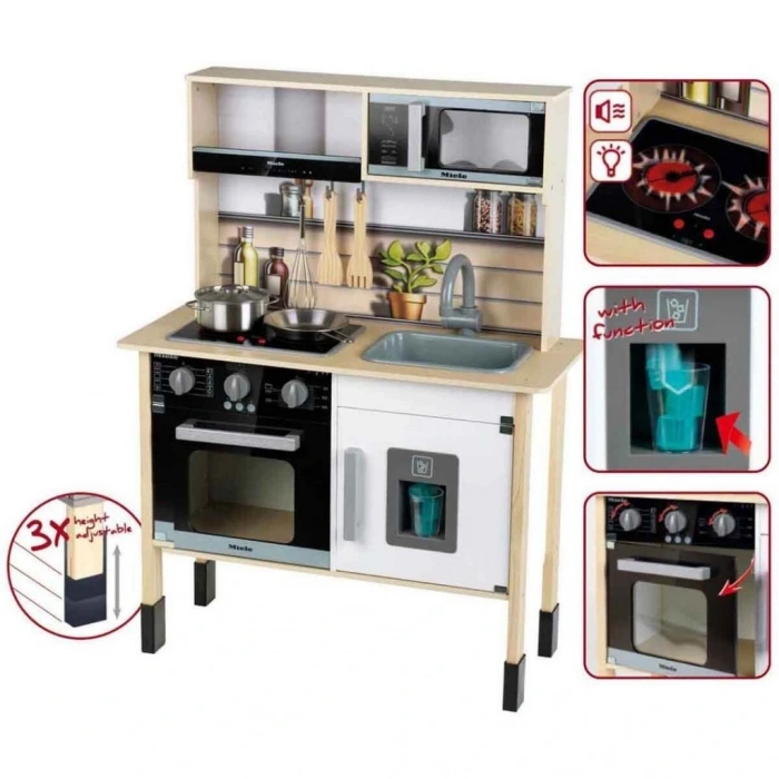 BFS Sesli ve Işıklı Aksesuarlı Ahşap Mutfak Seti