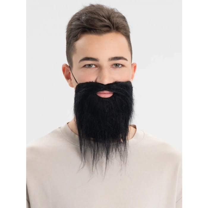 BFS   Siyah Renk Takma Sakal Bıyık Takımı