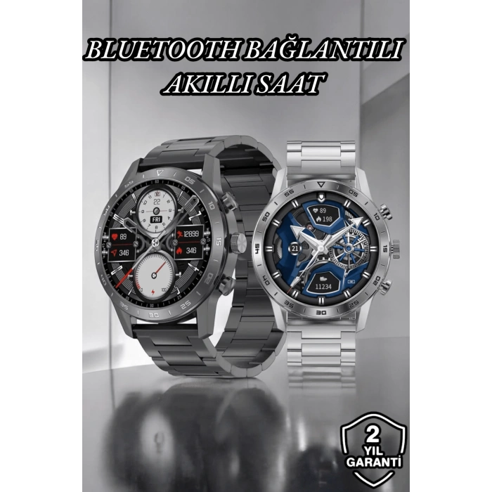 BFS Suya Dayanıklı Dokunmatik Akıllı Saat Bluetooth 5.0, Sesli Asistan ve Sağlık Takibi