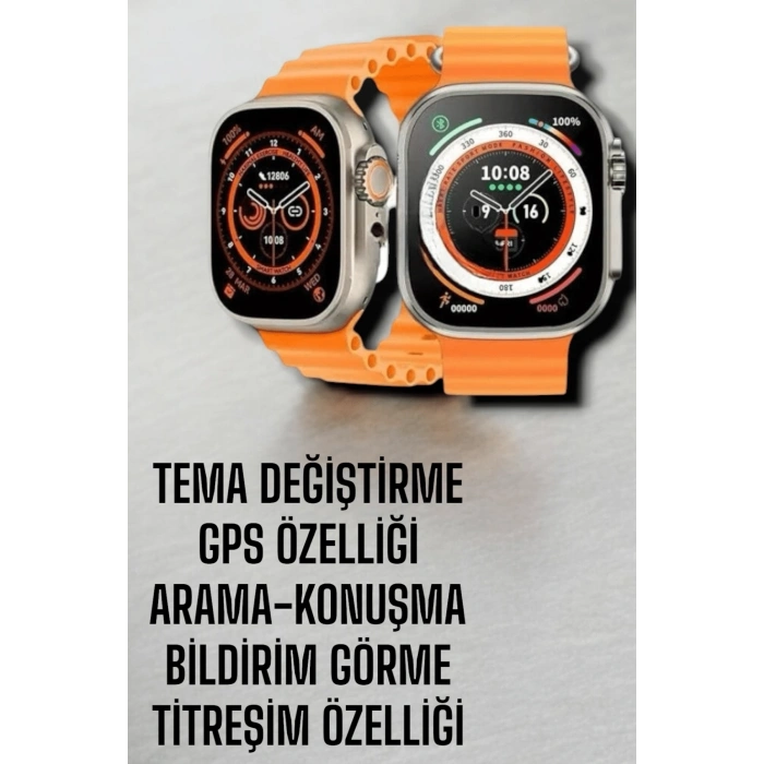 BFS Suya ve Toza Dayanıklı 45 MM Akıllı Saat Bildirim ve Cevapsız Çağrı Görüntüleme