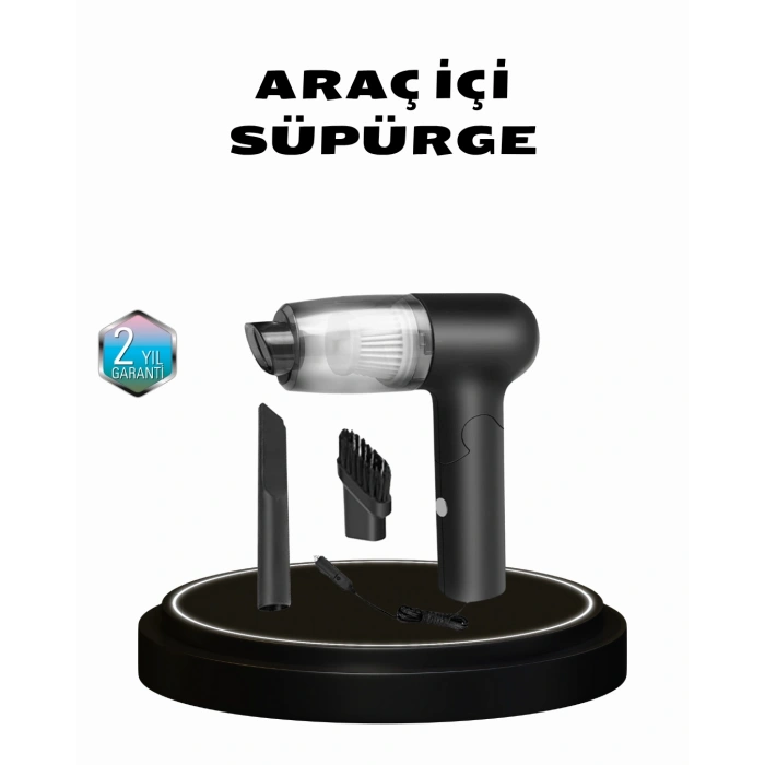 BFS Taşınabilir Vakumlu Araç Süpürgesi – Katlanabilir Sap, Yıkanabilir Filtre, 120W Motor