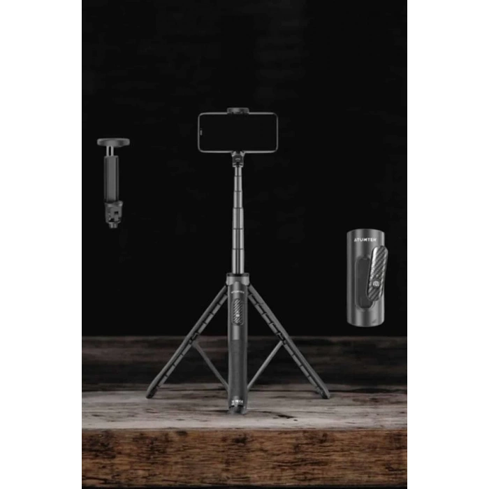 BFS Tripod Kablosuz Bluetooth Bağlantılı Selfie Çubuğu 360 Derece Dönebilen