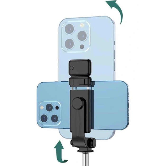 BFS Tripod Selfie Çubuğu Bluetooth Kumandalı Kablosuz Led Işıklı