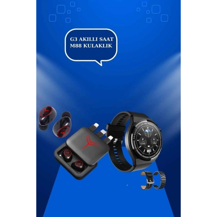 BFS Ucuz Kaliteli Akıllı Saat ve Powerbank Bluetooth Kulaklık 5.1 Stereo ANC Özelliği