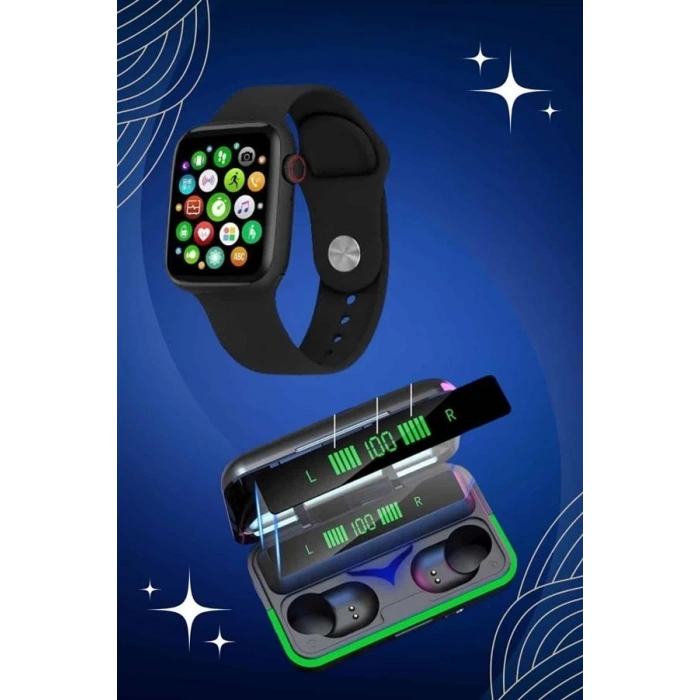 BFS Ucuz ve Kaliteli Kulaklıklı Saat Seti Bluetooth Bağlantılı Akıllı Saat ve Kulaklık