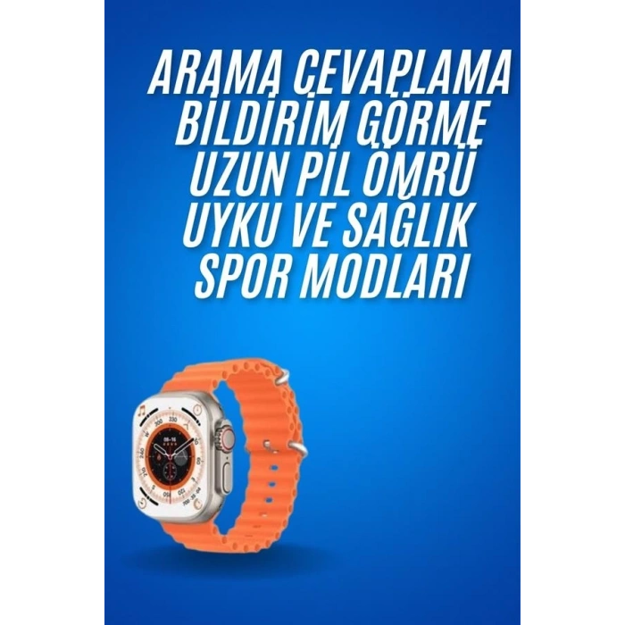 BFS Ultra Akıllı Saat 49 Mm Çift Kordonlu Arama Cevaplama Bluetooth Bağlantılı