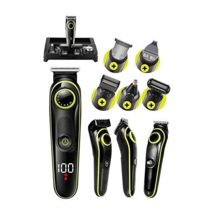 BFS Unısex Çok Fonksiyonlu Bakım Seti Led Göstergeli Tıraş Makinesi Saç Sakal Vücut