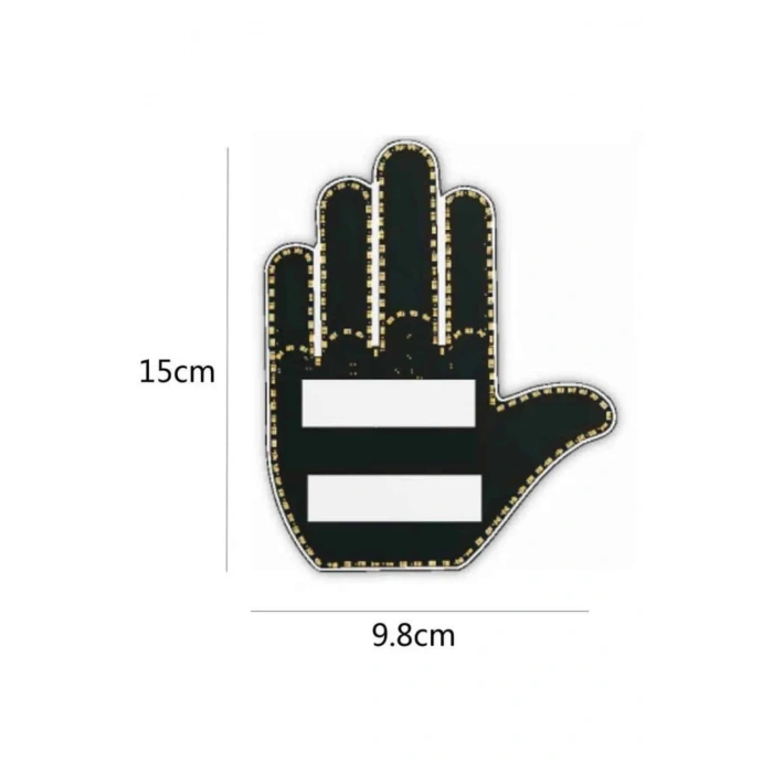 BFS Uzaktan Kumandalı Araba Parmak Hareketi Işığı Parmak Işığı LED Araba Arka Pencere