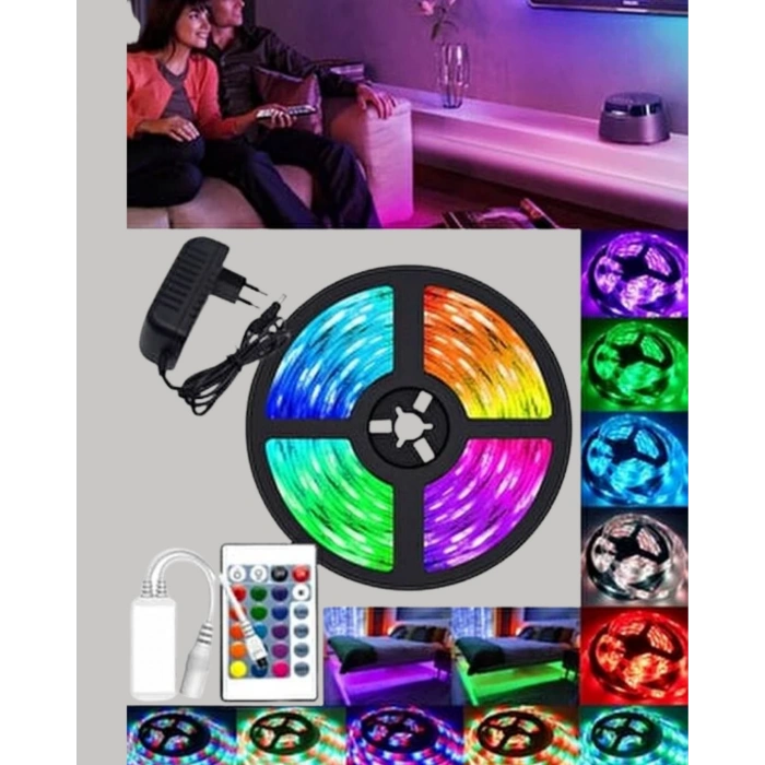 BFS Uzaktan Kumandalı RGB Smart Şerit LED Işık Esnek ve Taşınabilir Dekorasyon