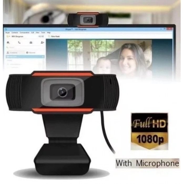 BFS Webcam Orjınal 1080p Konferans Kamera Dahili Mikrofon Chat Görüntülü Sohbet Yayın Kamerası Hd Video