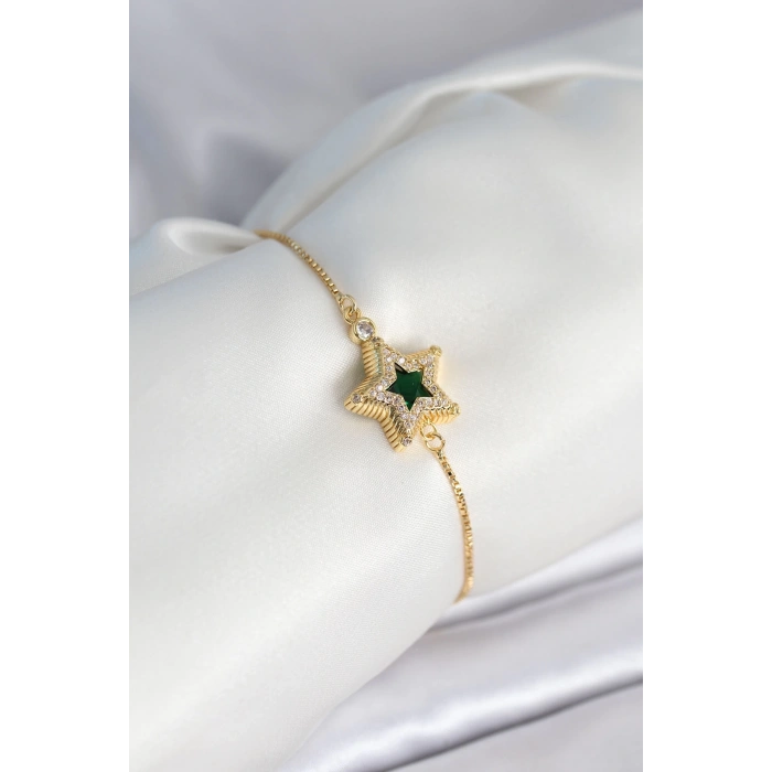 BFS Yıldız Model Asansörlü Gold Renk Kadın Bileklik