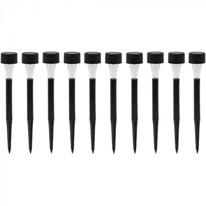 Güneş Enerjili Bahçe Lambası Plastik Saplama 10lu Set