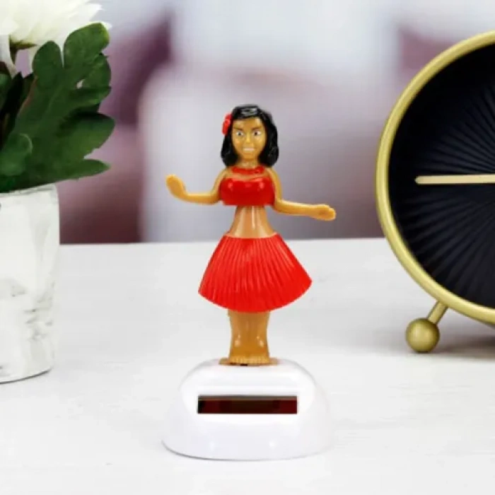 Güneş Enerjili Solar Dans Eden Hula Kızı Figürü